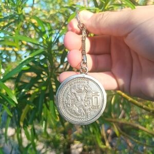 Mexican Coin Keychain